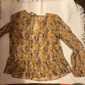 Floral see-through longsleeve top